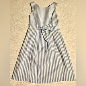 Duffield Lane Sky and White Striped Midi Dress… brand new